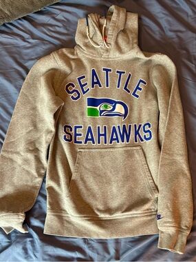 Nike Gray Seattle Seahawks Pullover Hoodie with Blue & Green Logo